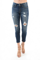 Judy Blue distressed Boyfriend Jean