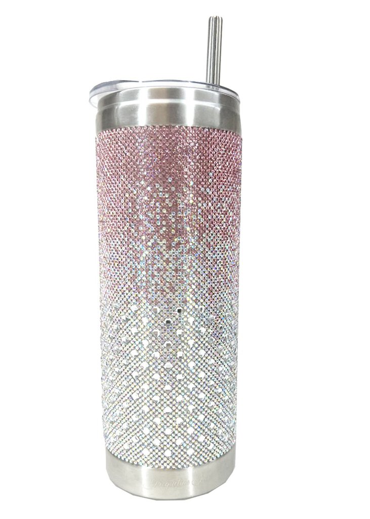 JACQUELINE KENT Diamonds in the Ruff Tumbler with Straw 7 Color Choices