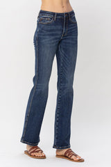 JUDY BLUE Mid Rise Vintage Washed Bootcut Denim Jean