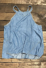 JADED GYPSY Sleeveless Light Denim All About You You Top Made in the USA