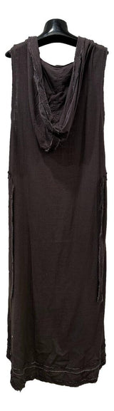JADED GYPSY Sleeveless Long Charcoal Love At First Bite Hooded Duster Made in the USA