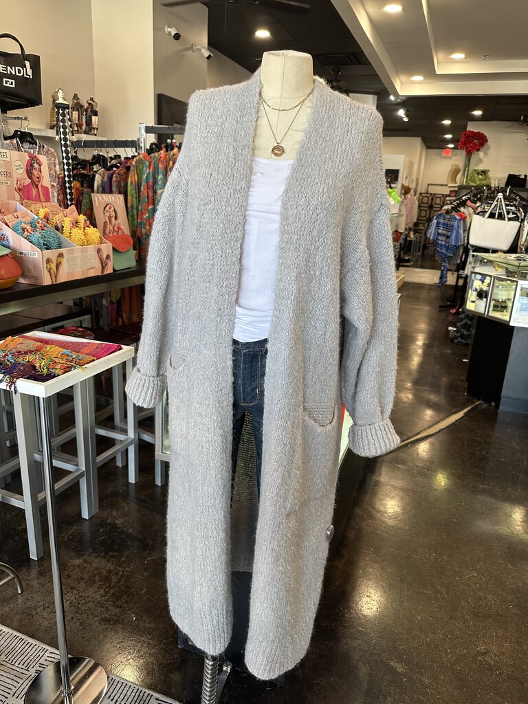 YOLLY Long Knit Bright Peace and Love Duster Four Colors