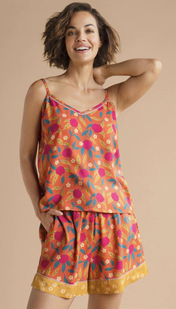 POWDER Pomegranate in Tangerine Cami and Short Loungewear